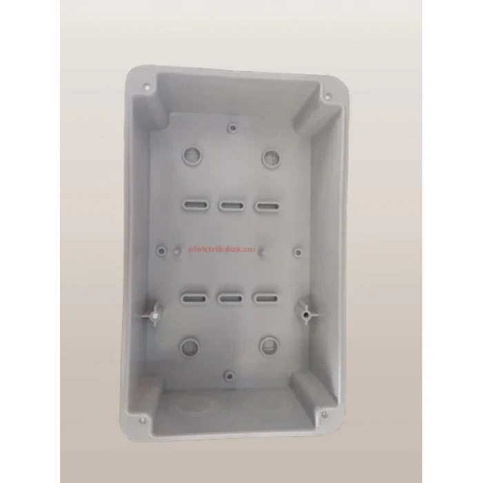IŞILDAR 110x180x70 Termoplastik 10 Çıkışlı Buat Beyaz (ABS Vidalı Sıva Üstü Plastik Contalı Kapak)
