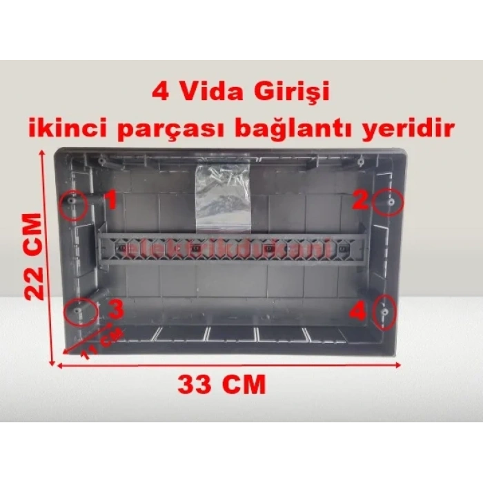 IŞILDAR 16lı Sıva ALTI Tek Sıra Otomat Sigorta Kutusu IP40 Onaltılı S. A.