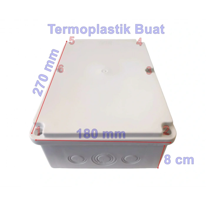 IŞILDAR 180x270x100 Termoplastik 12 Çıkışlı Buat Beyaz IP65 (ABS Vidalı Contalı Kapak)