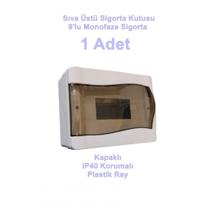 IŞILDAR 9lu Sıva ÜSTÜ Otomat Sigorta Kutusu IP40 Dokuzlu S. Ü.