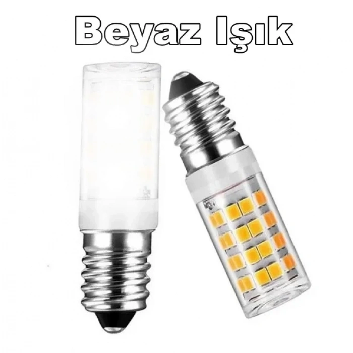 K2 E-14 2.5w Mısır Led Ampul BEYAZ 6500k (İnce Duy Buz Dolabı Ampulu Beyaz Işık)
