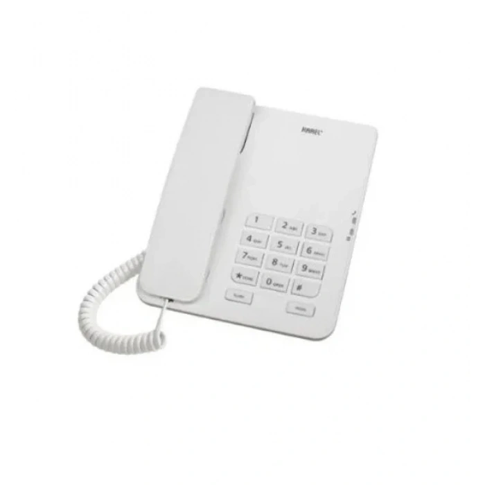 KAREL Masa Üstü Kablolu Ahizeli Telefon BEYAZ (Ekransız)