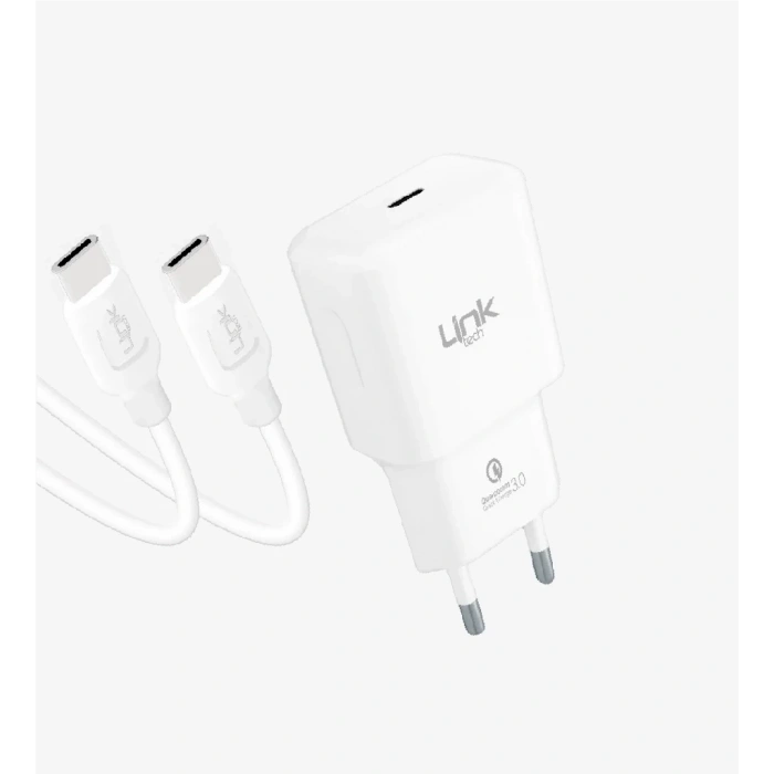 LİNKTECH 20w TYPE-C 1mt Kablolu Şarj Aleti Beyaz 3.0