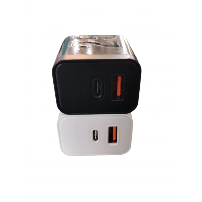 LİNKtech 25W USB + TYPE-C Çıkışlı Süper Turbo Hızlı Şarj Aleti (Yalnızca Adaptör Kablo Hariç Cep Telefon Şarj Aleti)