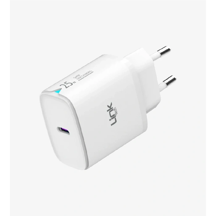 LİNKTECH Pd Type-C & Type-C Kablolu Şarj Aleti Set BEYAZ 25w Pd/Pd  3.0