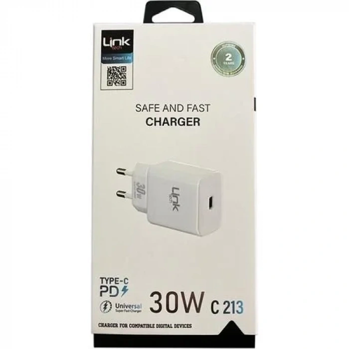 LİNKTECH ŞARJ ALETİ TYP-C 30W (KABLOSUZ)