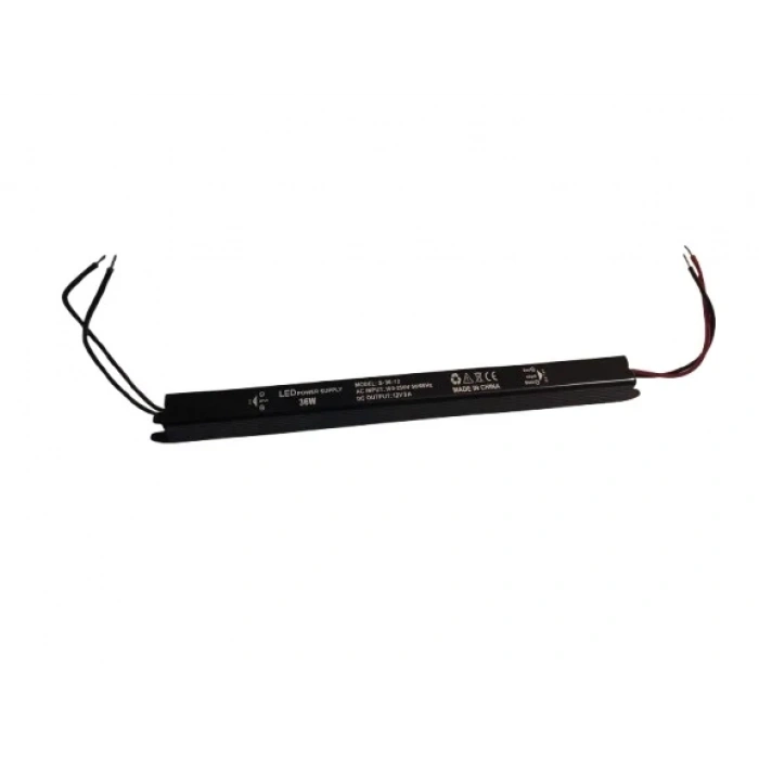LUSTER 12V 3A SLİM LED TRAFOSU 12V 36W