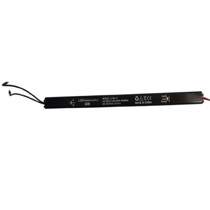 LUSTER 12V 3A SLİM LED TRAFOSU 12V 36W