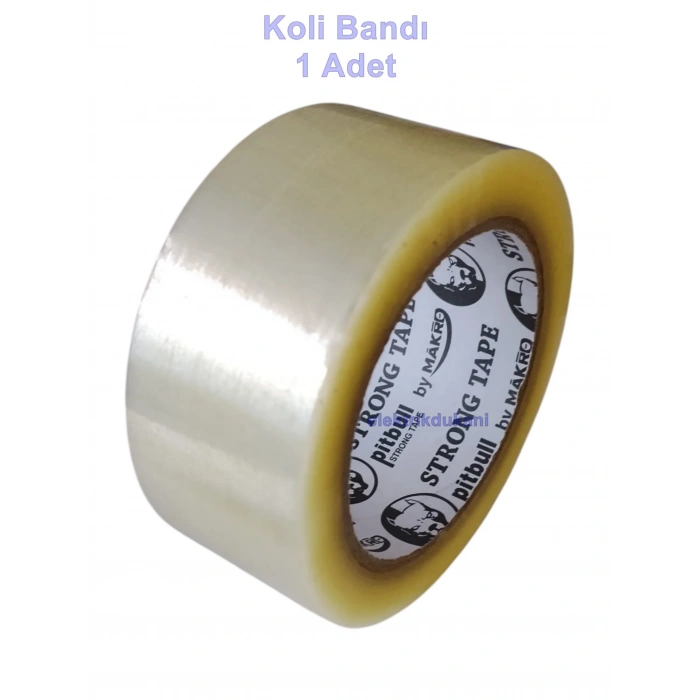 MAKRO Şeffaf Koli Bantı 45mmx100Mt Strong Tape (Pitbull Hotmelt Yüksek Yapışkanlı)