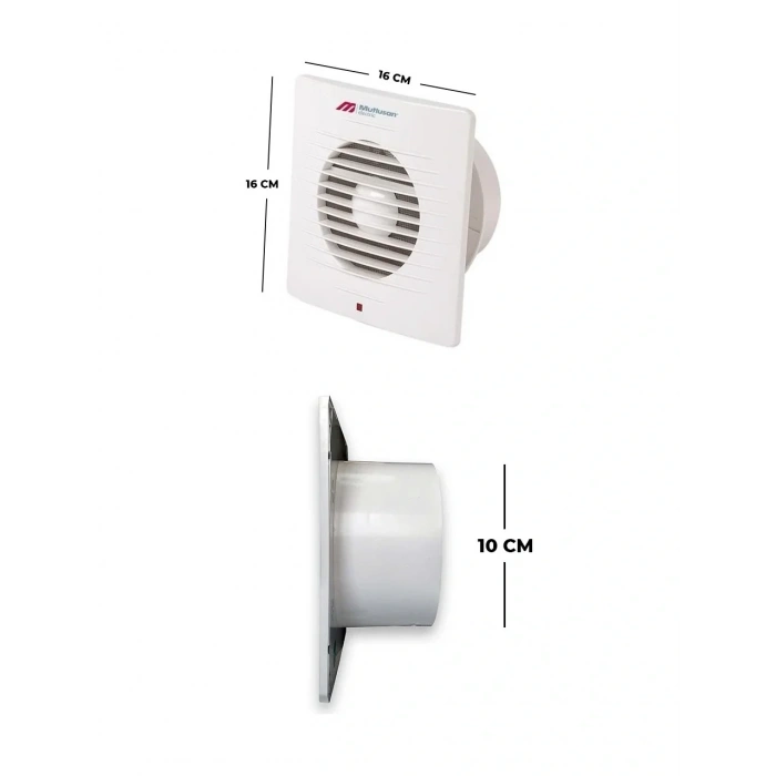 MUTLUSAN 100 lük Banyo ve Mutfak Havalandırma Aspiratörü Montaj Delik Çapı 100mm  (10cm)