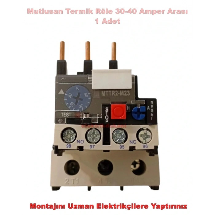 MUTLUSAN 30~40A Termik Röle (40 Amper Motor Koruma Termiği)