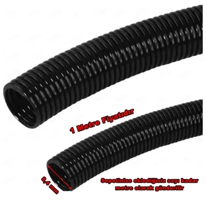 MUTLUSAN 8.5mm Polyamid Spiral Plastik SİYAH (Alev Yaymayan)