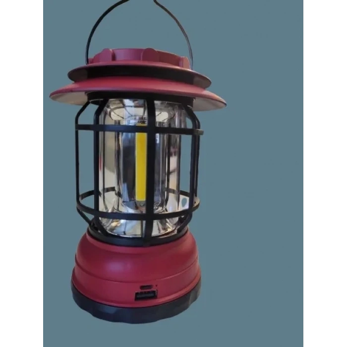 MUTLUSAN Nostalji Solarlı Kamp Feneri 5W Solar+Micro USB Şarjlı