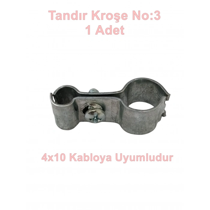 MUTLUSAN Tandır Kroşe No:3 Antigron Çelik Tel Kroşesi (4x10)