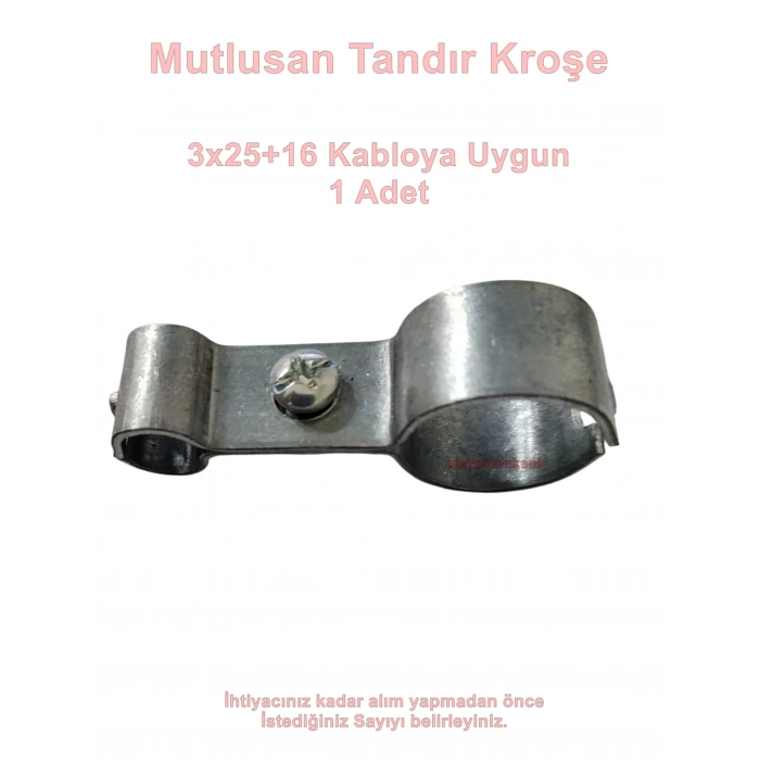 MUTLUSAN Tandır Kroşe No:5 Antigron Çelik Tel Kroşesi (3x25+16)