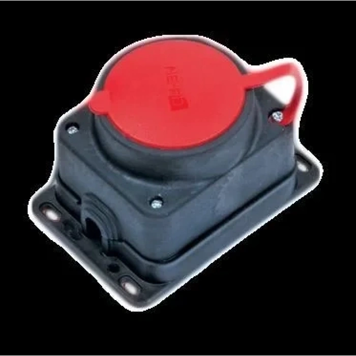 NEAD 3x25A Kauçuk Kapaklı Sıva Üstü Trifaze Priz Duvar Prizi 4x25 380v IP62