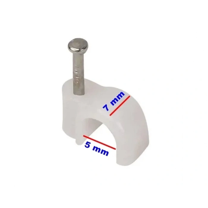 No:1 (10lu pk.) Beton Çivili Kablo Tutturma Kroşe (10 Lu Paket)