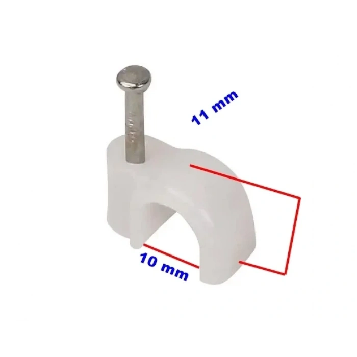 No:4 (10lu pk.) Beton Çivili Kablo Tutturma Kroşe (10 Lu Paket)