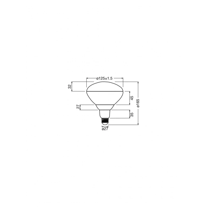 OSRAM Ledvance 250w E-27 Duylu İnfrared Kırmızı Isı Ampulu Kuluçka Civciv Evcil Hayvan ve ortam Isıtma