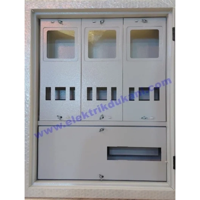 ÖZPA 1003 Sıva Altı 3 Monofaze Sayaçlı Elektrik Panosu S. A.