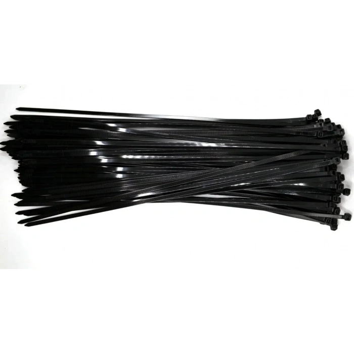PEMSAN Klips Kablo Bağı 4.8x350 SİYAH (100lü Paket) Kablo Cırdı