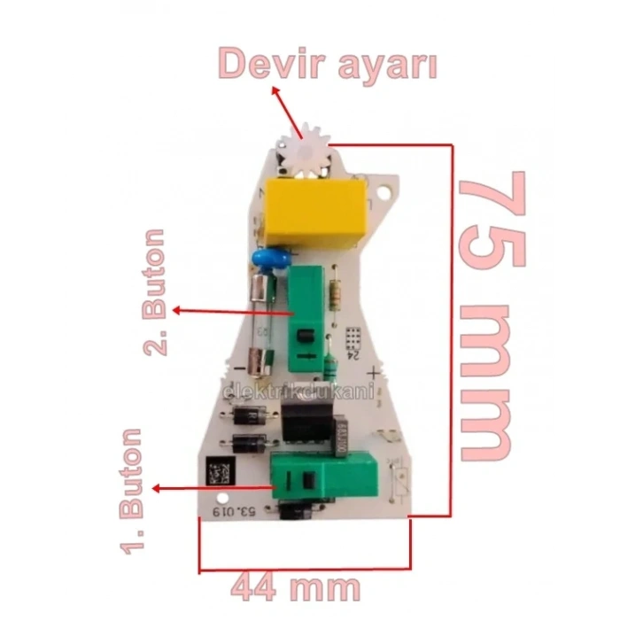 Potanslı Blendır Elektronik Kart Tuş Paneli Devresi (Tefal - Fakir - Beko -vb. Markaların Modellerinde Kullanır)