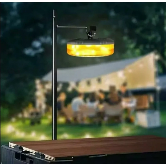 POWERDEX 10mt Şarjlı Telli Peri Ledli 8 Animasyonlu Günışığı ve RGB Renk Makaralı Süsleme Ledi Kamp Lambası