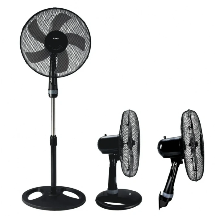 RAKS 16inç / 40cm 55w 3 ü 1 Arada Ayaklı - Duvar ve Masa Tipi Vantilatör 3 Kademe 220v