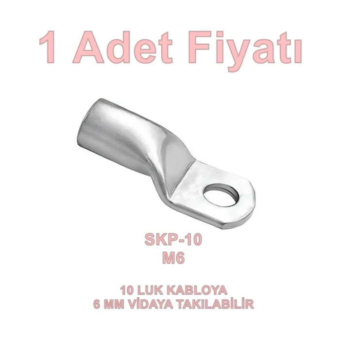 ŞAFAK SKP-10 10LUK M6 SIKMALI KABLO PABUCU 6MM
