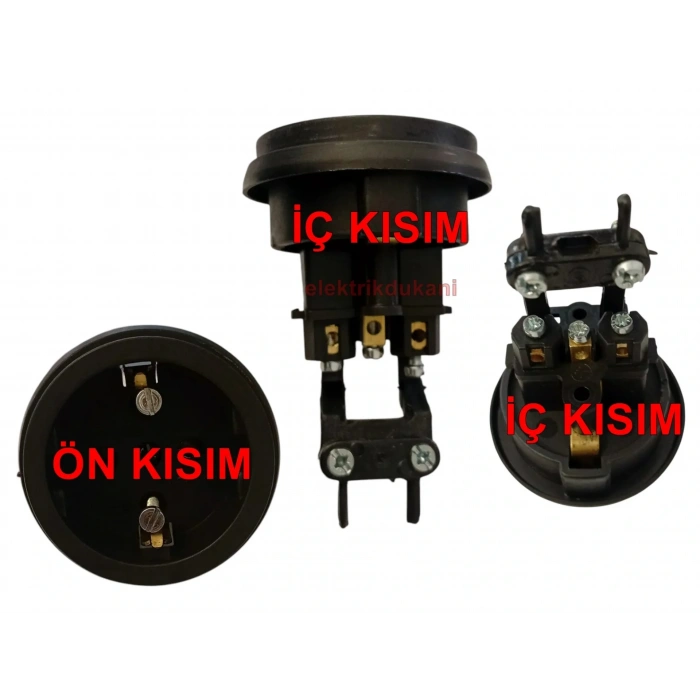 SCHNEİDER 1x16 Kauçuk Seyyar Dişi Kapaklı Uzatma Prizi IP44