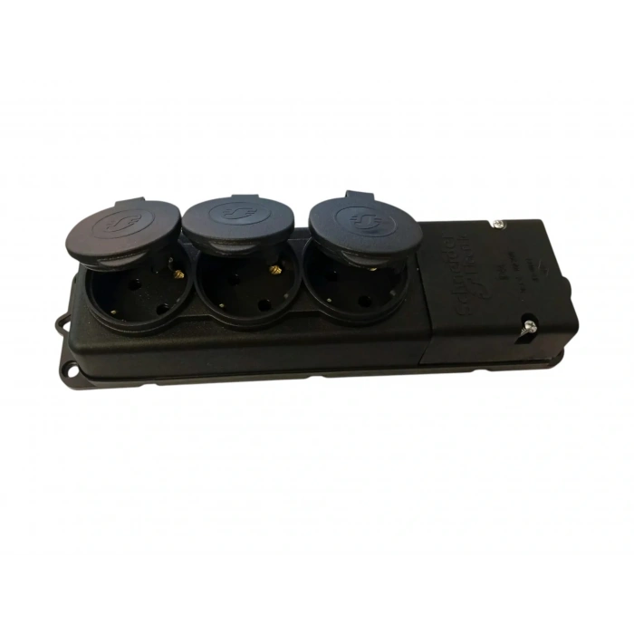 SCHNEİDER 1x16A 3lü Üçlü Kauçuk Monofaze Kapaklı Seyyar Grup Priz IP44