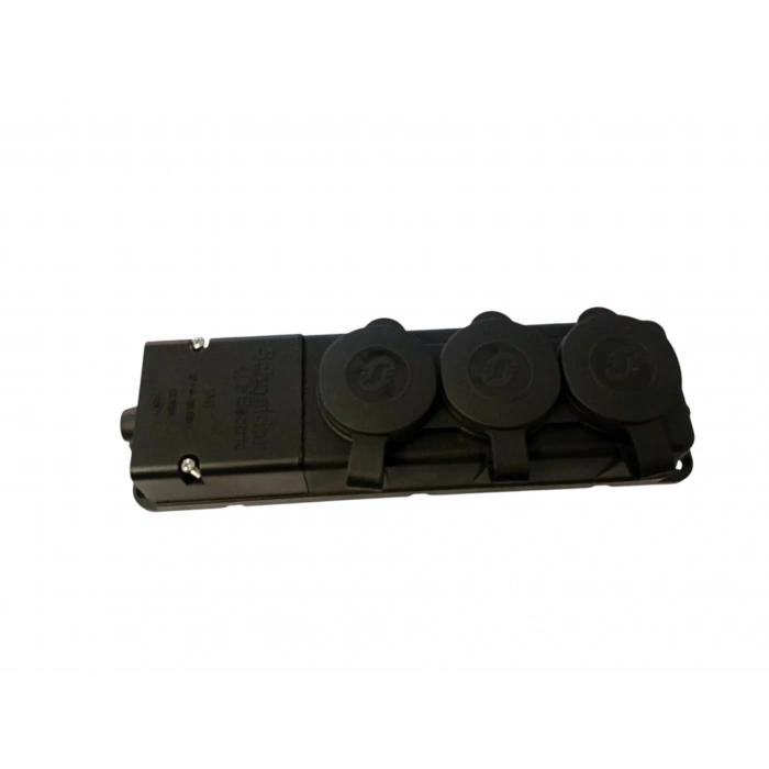 SCHNEİDER 1x16A 3lü Üçlü Kauçuk Monofaze Kapaklı Seyyar Grup Priz IP44