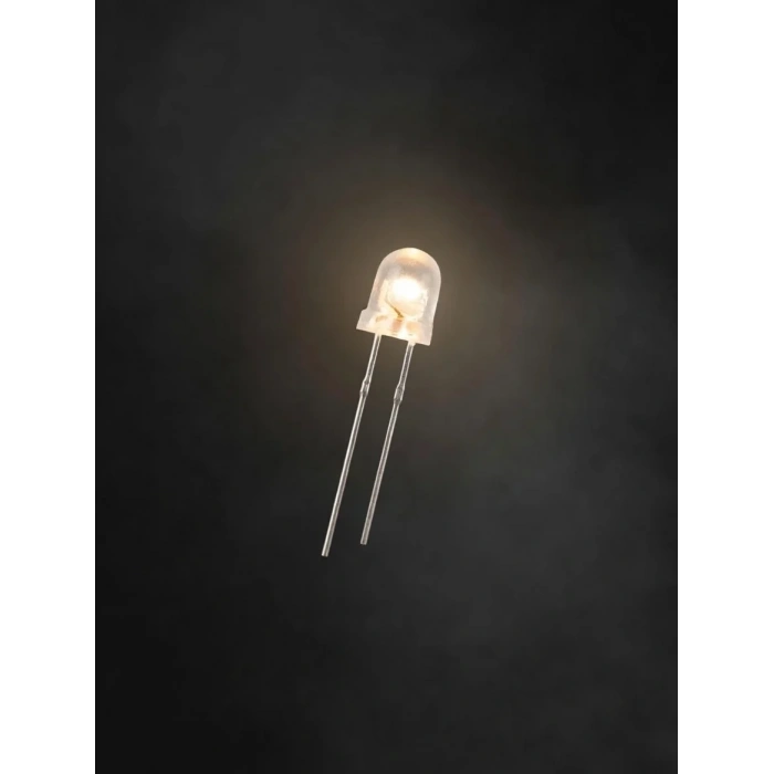 Şeffaf Ilık Beyaz(Günışığı) Işık Mantar Led Diyot 3.6 Volt (1 Adet)