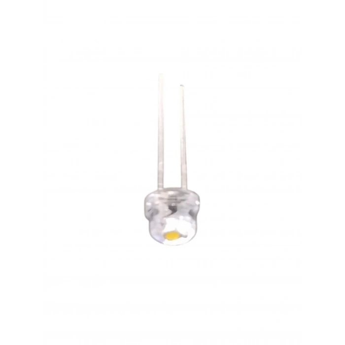 Şeffaf Ilık Beyaz(Günışığı) Işık Mantar Led Diyot 3.6 Volt (1 Adet)
