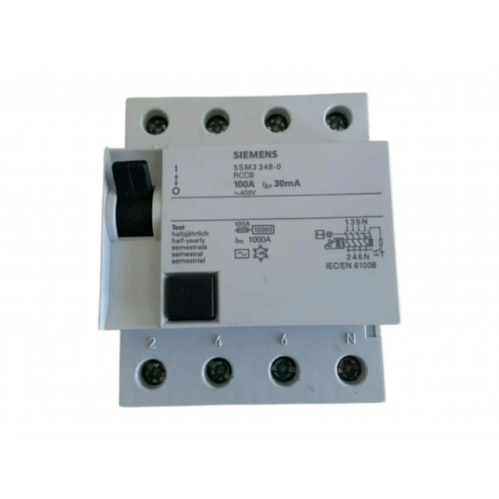 SİEMENS 3X100A 30 mA KAÇAK AKIM KORUMA ROLESİ(5SM3348-0)
