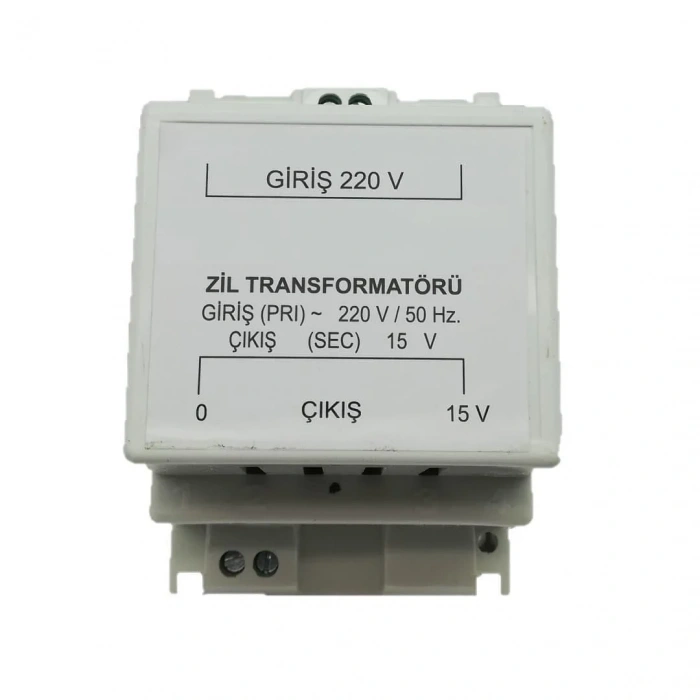 Trafo 12v 15w Kapı Otomatiği Ve Zil Trafosu 12 Volt 15 Watt 12x15 (15v Transformatör)