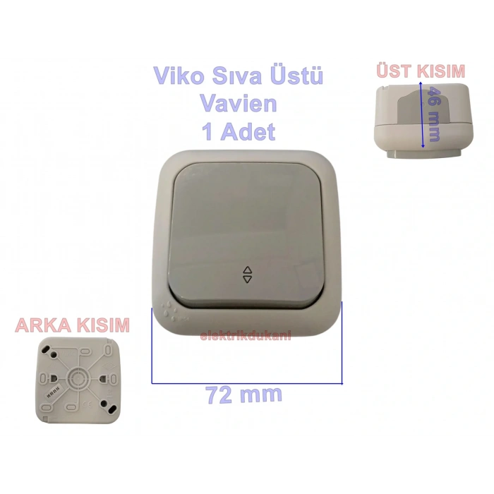 VİKO Palmiye Nemliyer Vavien Anahtar IP54