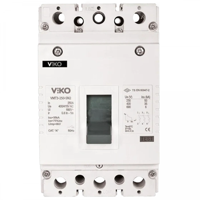 VİKO VMT2-160  3x160A Ayarlı Termik Kompakt Şalter 35k