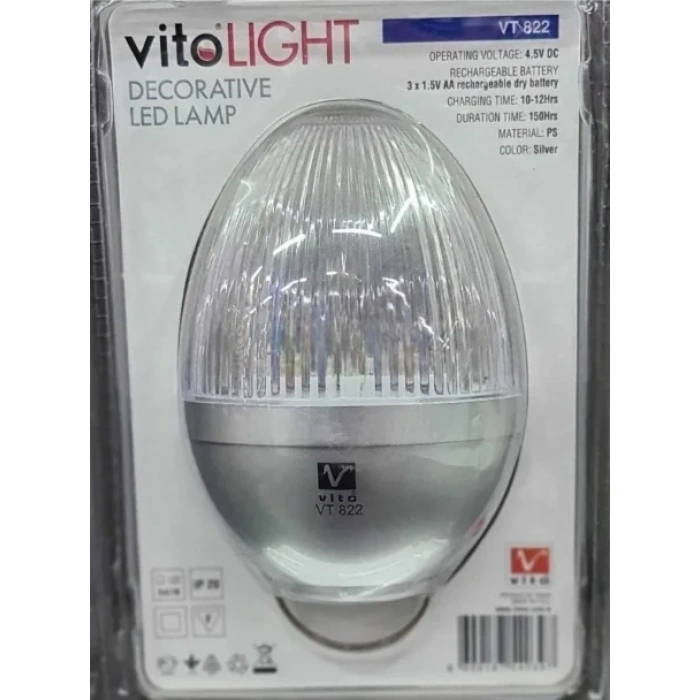 VİTO KAMP DEKORATİF LED LAMBA PİLLİ BEYAZ IŞIK KIRMIZI İKAZLI