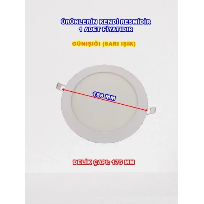 VİTO LENA SIVA A. 15W LED PANEL SPOT GÜNIŞIĞI 3000K