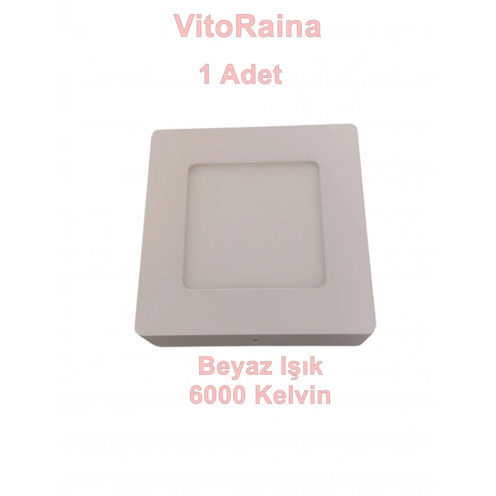VİTO SIVA Ü. KARE 6W LED PANEL SPOT BEYAZ 6000K