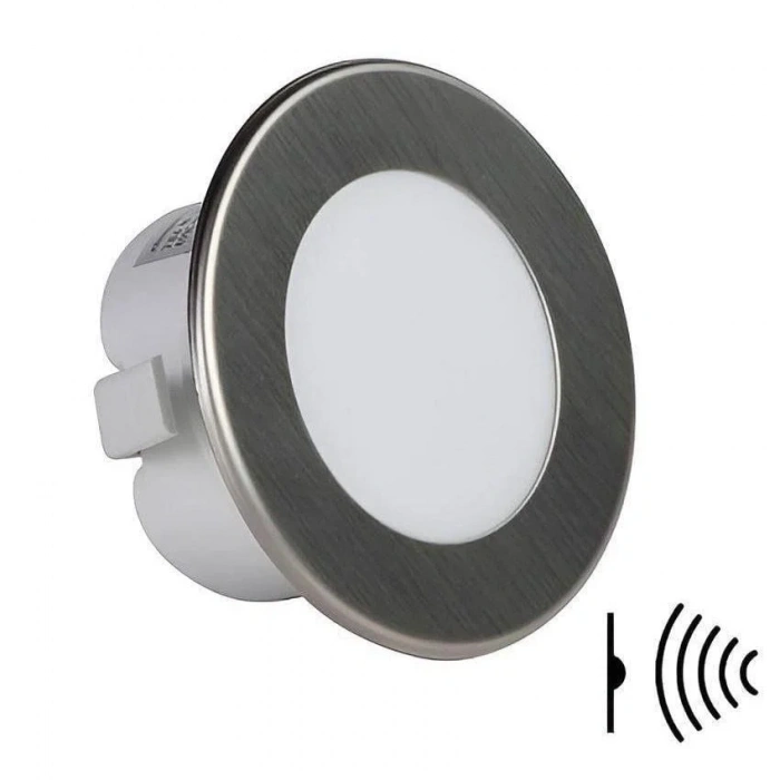 YCL YUVARLAK KROM LED SPOT 1,5W GÜN IŞIĞI RADAR SENSÖRLÜ