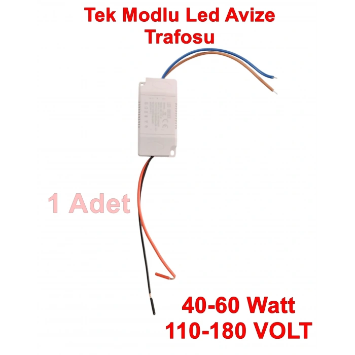 YILDIZ Led Avize Trafosu Dc 110-190v 40-60w x 1 Tek Modlu (60 Watt)