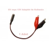 5.5x2.5mm Jaklı Akü Şarj Adaptörü İçin Maşa Kıskaçlı Şarj Kablosu (6 Volt ve 12 Volt Aküler İçin Timsah Ağızlı Krokodüllü 20cm)