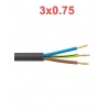 ALKAN 3x0.75mm TTR Elektrik Kablosu SİYAH (Çok Telli Esnek Kablo)