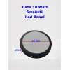 CATA 18W Yuvarlak Sıva Üstü Led Panel 6500K SİYAH Kasa Beyaz Işık IP20