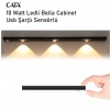 CATA 3w Bella 40cm Şarjlı Sensörlü Cabinet Bant Armatür 6400-4000-3000k TYPE-C Şarjlı