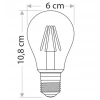 CATA 4w AMBER E-27 Rustik Led Ampul 2700k 320lm 4 Watt 220 Volt