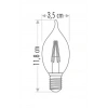 CATA 4w Rustik Led E-14 Ampul Amber Kıvrık Buji Lİnce Duy 220v 320lm
