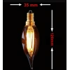 CATA 4w Rustik Led E-14 Ampul Amber Kıvrık Buji Lİnce Duy 220v 320lm